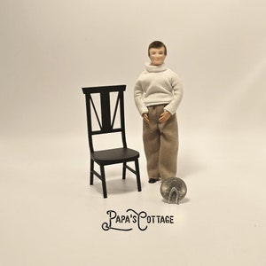 Handmade Miniature Dollhouse Dining Chair - Valencio Model 1:12 Scale