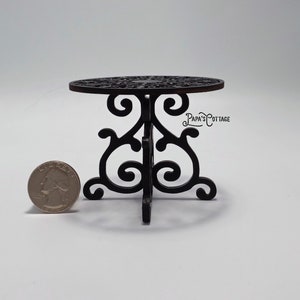 Decorative (faux) Wrought Iron Foyer table - Display Table - Hall table - Miniature Display - 1:12 scale furniture