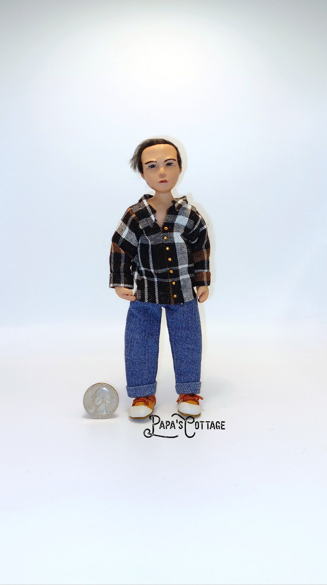 Hand Crafted Fine Art Mini Boy Child - OOAK Children for 1:6 Dollhouse ...