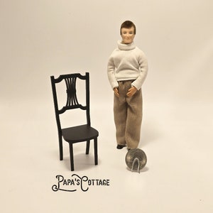 Handmade 1:12 Dollhouse Dining Chair - Mallory Model