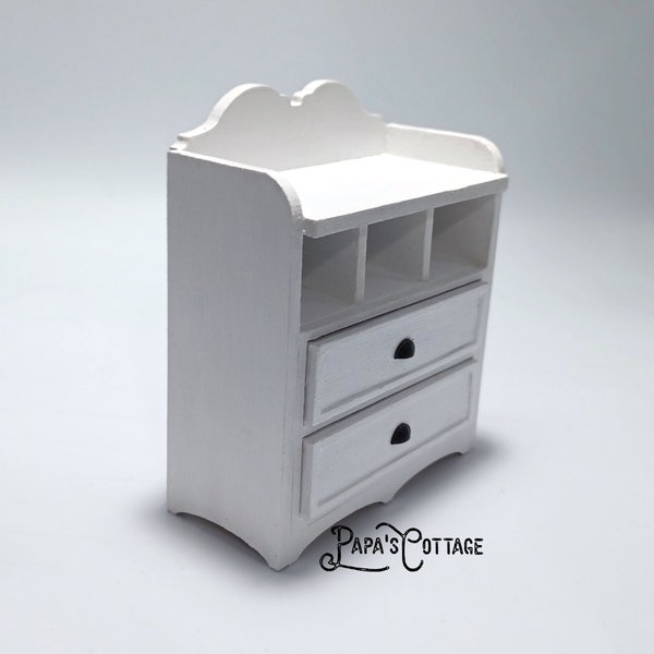 Miniature Changing Table - Mini dresser - Miniature Display Table - 1:12 Scale for dollhouse