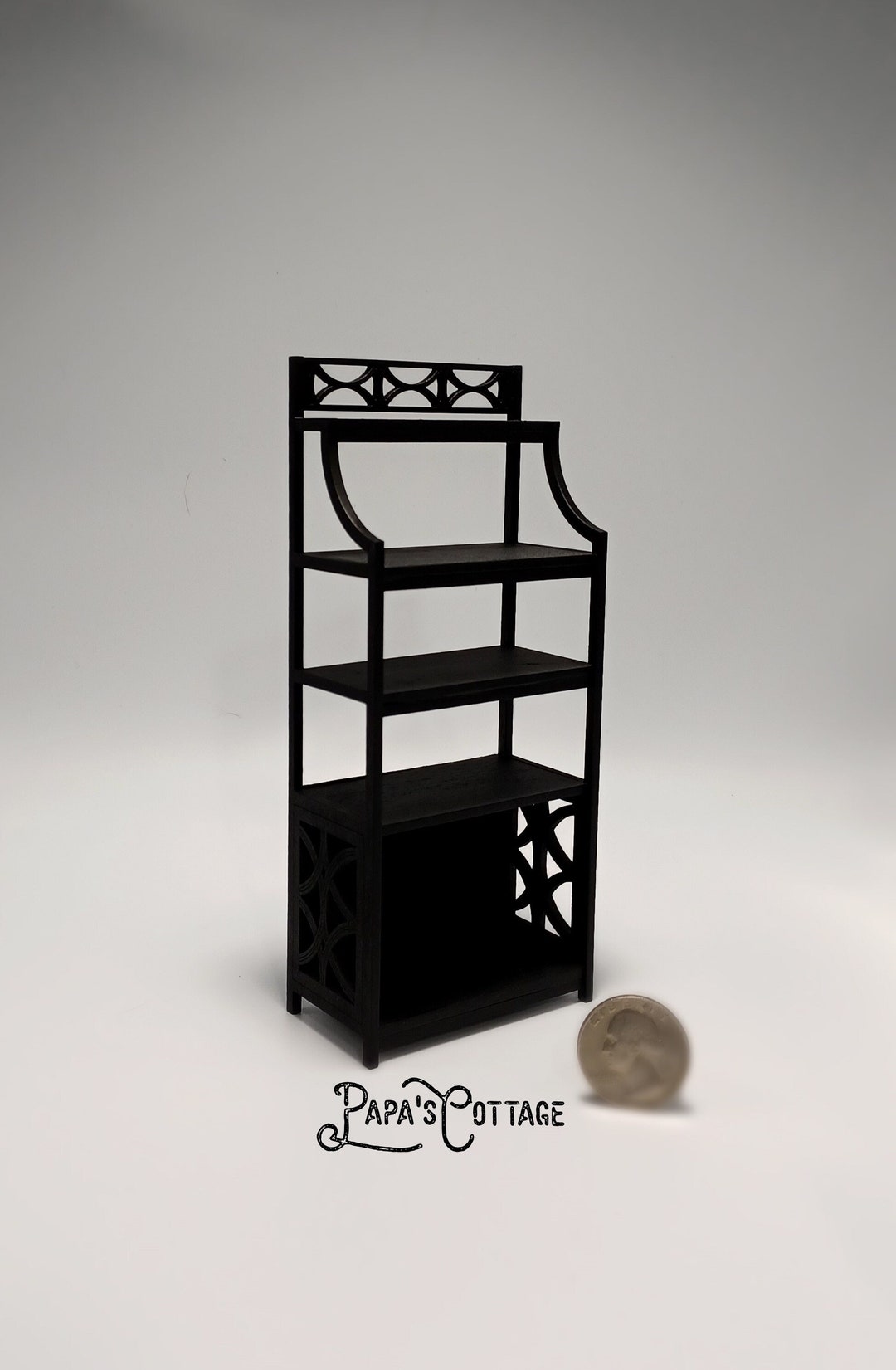 4 Shelf Bookcase Miniature Display Shelf 112 Scale Modern Furniture Etsy