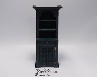 OOAK Colebrook China Cabinet - Prototype - Miniature china closet - 1:12 scale Mini Farmhouse - Country Furniture - Heirloom Elements