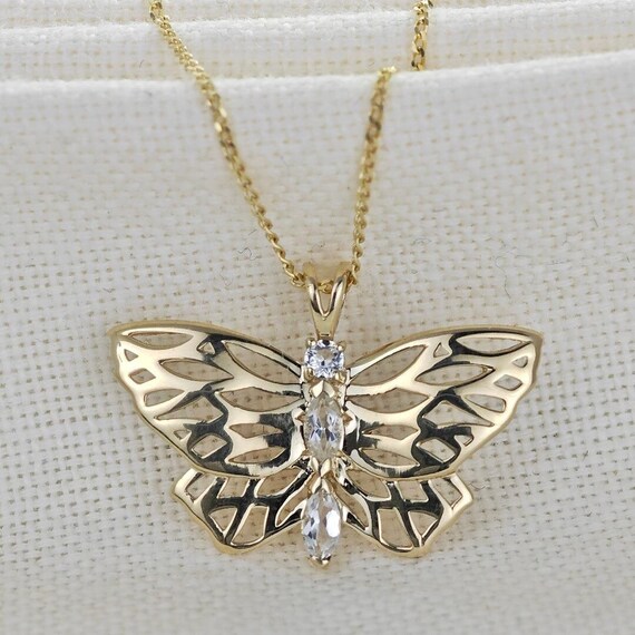 Topaz cheap butterfly necklace