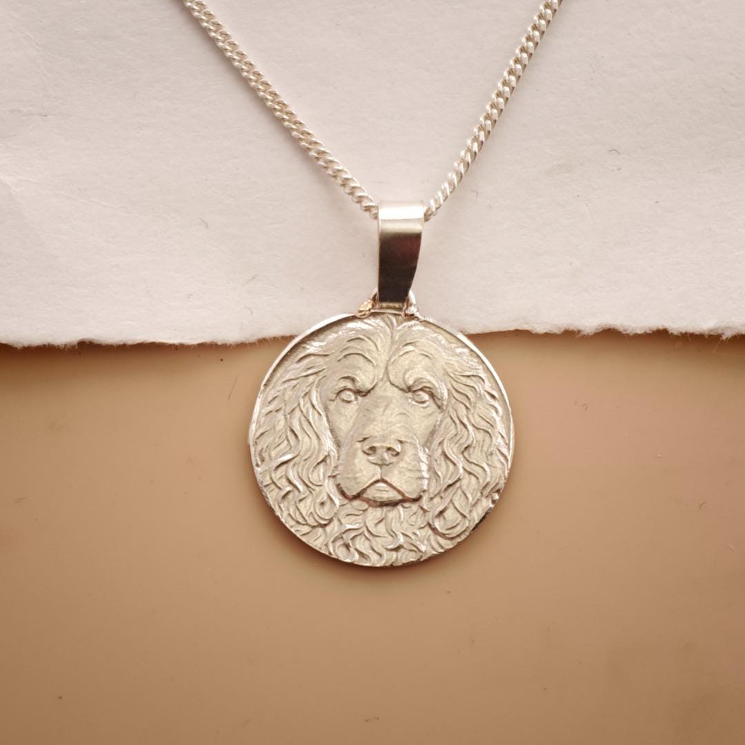 Cockapoo Engrave Cockapoo Engraved Sterling Silver Coin Necklace - Etsy