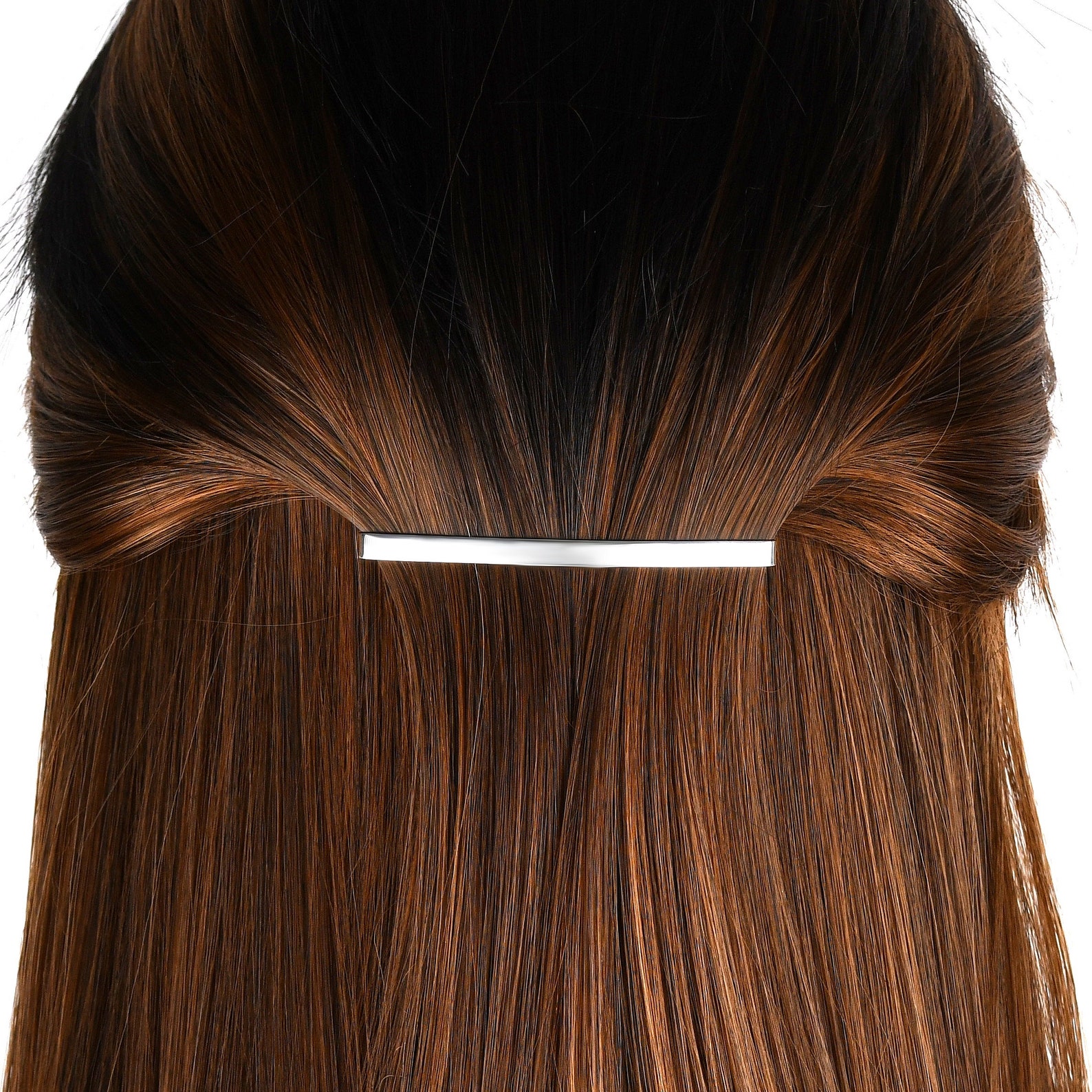 Sterling Silver Hair Clip Barrette Accessory Polished Plain UK Etsy