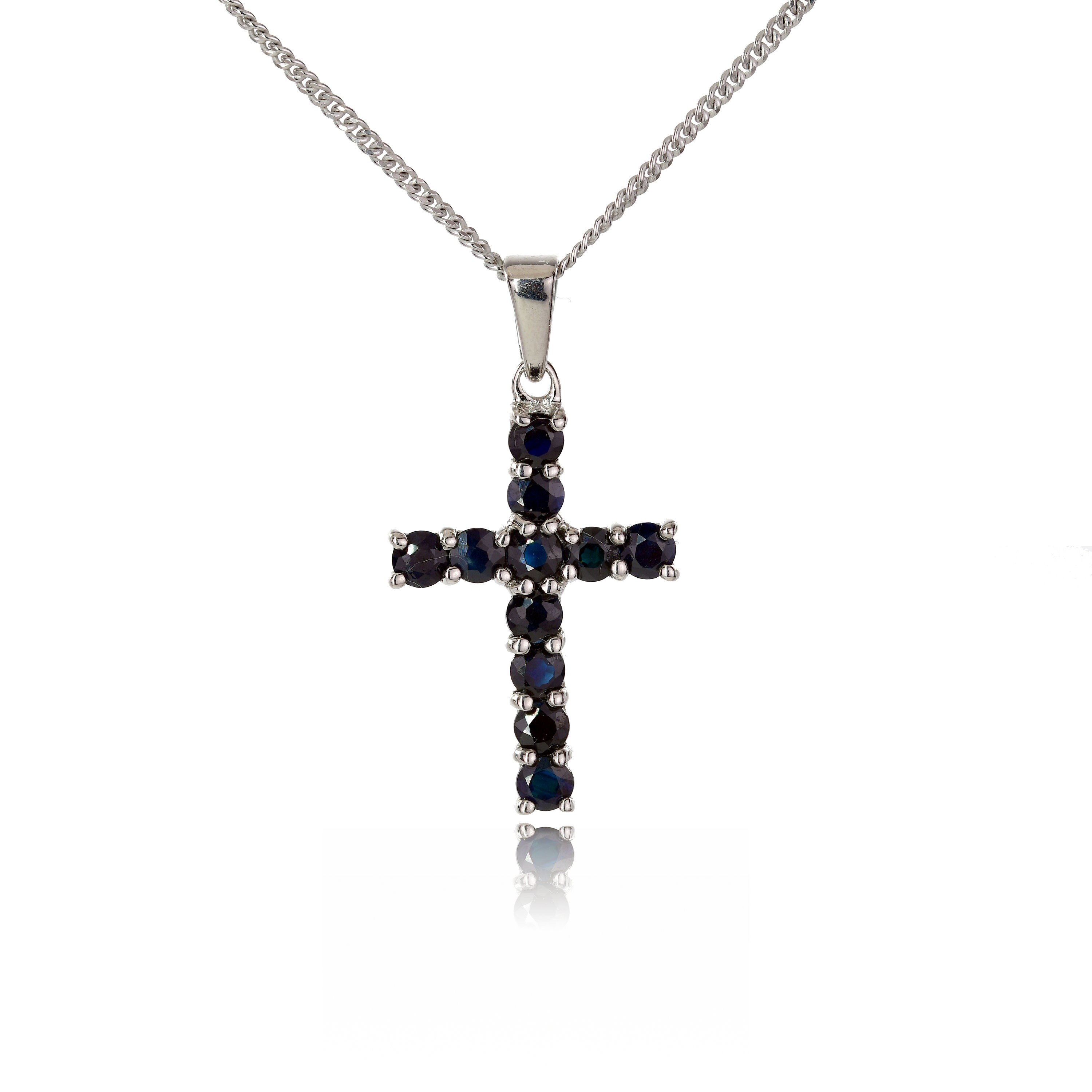 September birthstone cross necklace deals