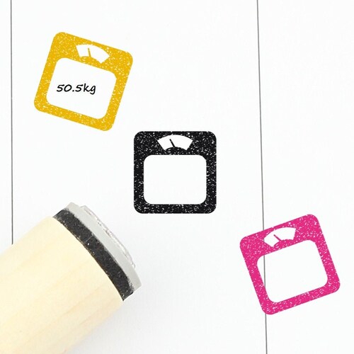 Weight Scale Rubber Stamp Weighing Scale Stamp Weight Loss Etsy