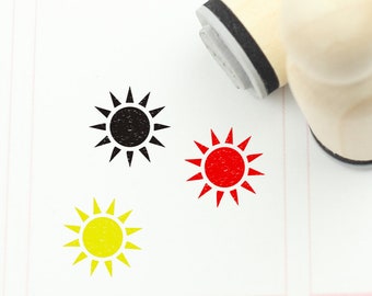 \u03a6 15mm Mini Rubber Stamps ST004Y Cute Sun Cloud Stamps 1pcs Vintage Sunny Rubber Stamp Mini Weather Stamps