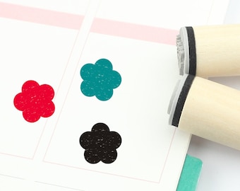 Flower Stamp 20mm Mini Stamps Gerbera Rubber Stamp S666 Cute Gerbera Stamp Planner Stamp 16mm