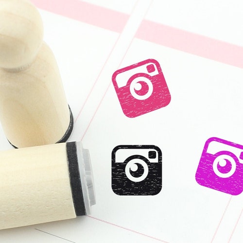 Instagram Rubber Stamp Social Media Stamp Cute Instagram Etsy