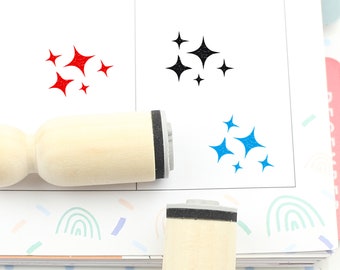 Mini Rubber Stamp Sparkle Star \u00d8 1,1 cm