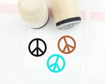 Jumbo Peace Sign Rubber Stamp By DRS Designs 