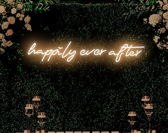 Custom 'Happily Ever After' Neon Sign: Wedding & Anniversary Decor