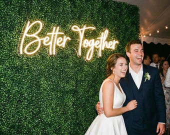 Custom Neon Sign Better Together, Wedding Backdrop, Romantic Bedroom Decor, Acrylic Desk Lamp Gift, Engagement Party Light