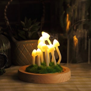 Handmade Mushroom Night Light,  Mushroom Desk Lamp