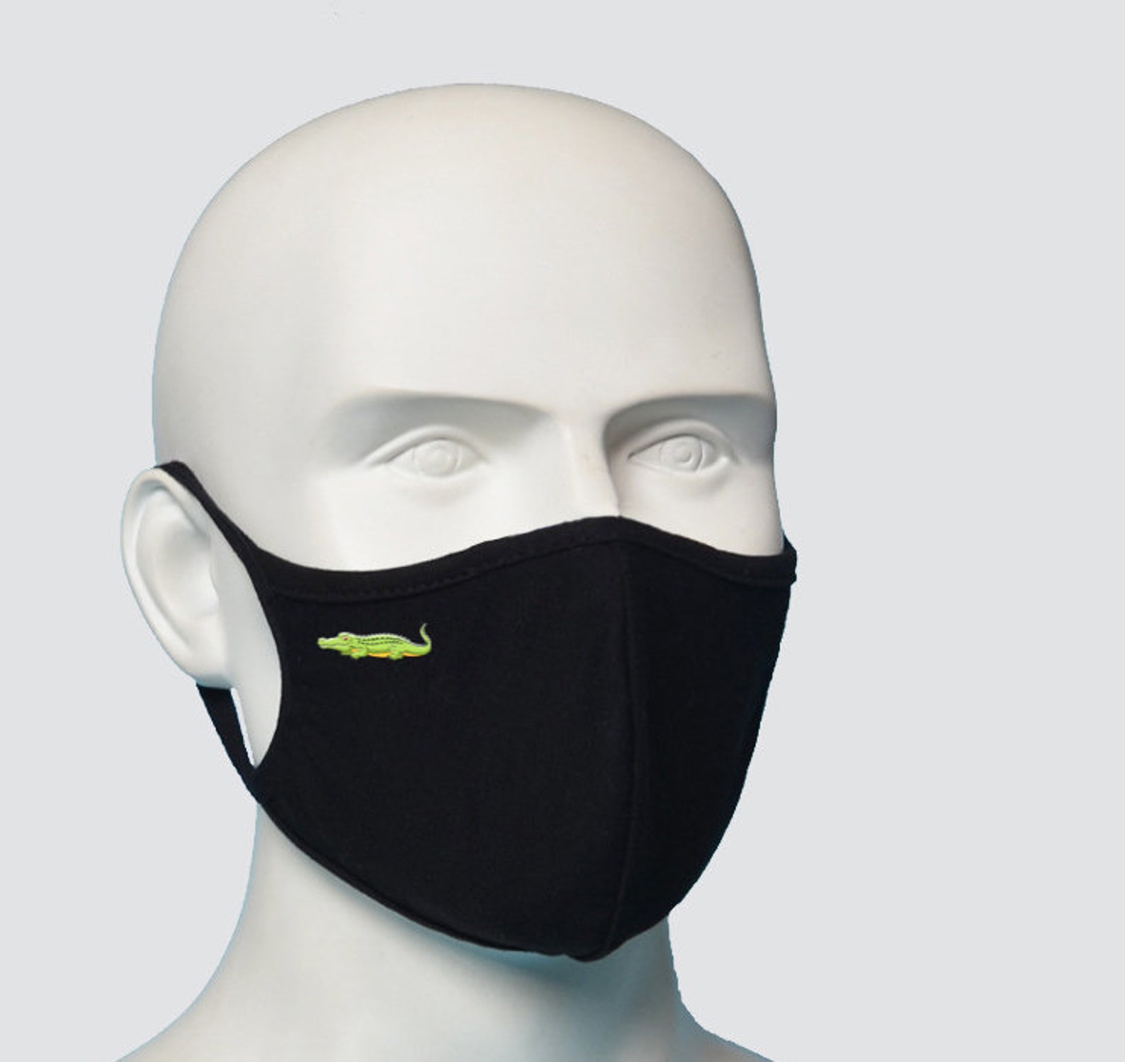 Alligator Face Mask Adults Alligator Reusable Black White Etsy