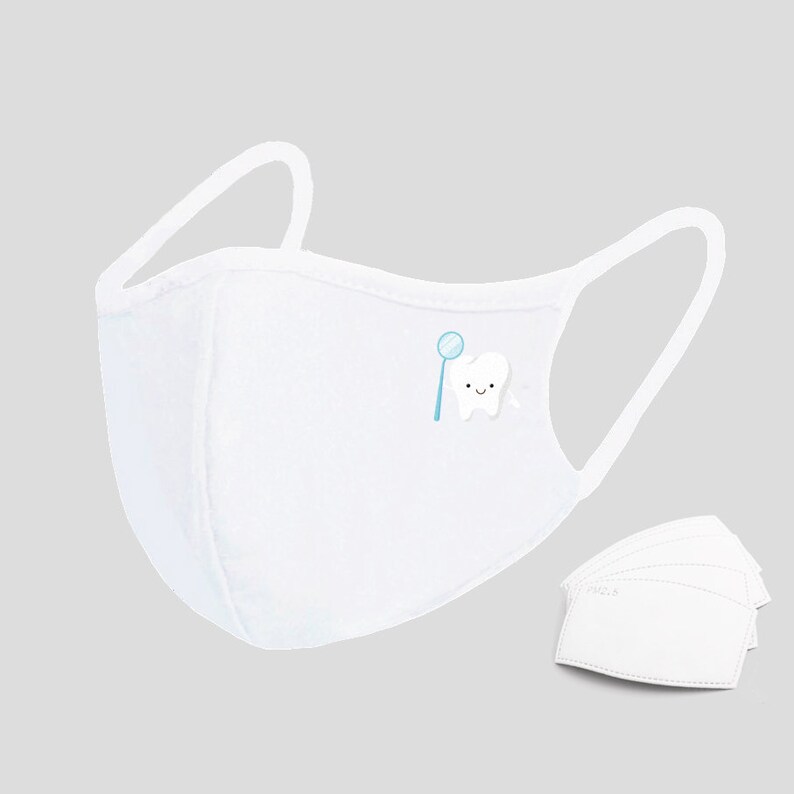 Watercolor Tooth Face Mask Dental Washable Reusable Cotton | Etsy