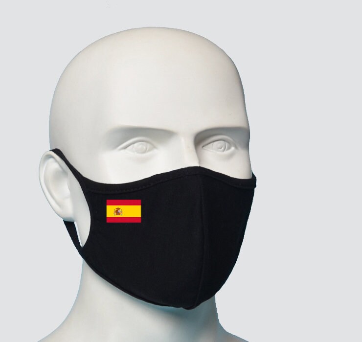 Spain Flag face mask Spanish Gift Reusable PM2.5 Fliter Etsy