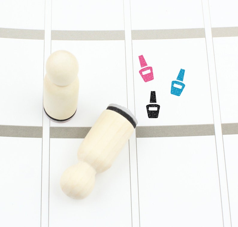 Nail Polish Rubber Stamp Nail Salon Stamp Planner Stamp Etsy
