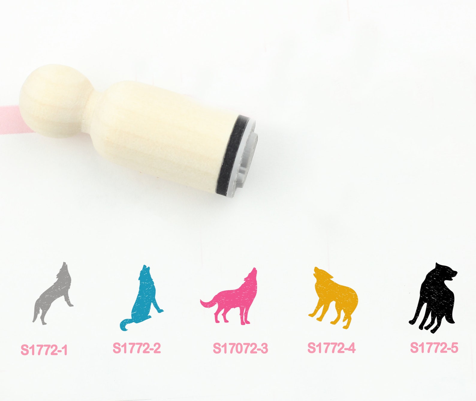 Wolf Rubber Stamp Forest Woodland Animal 16mm 20mm 25mm Mini Etsy