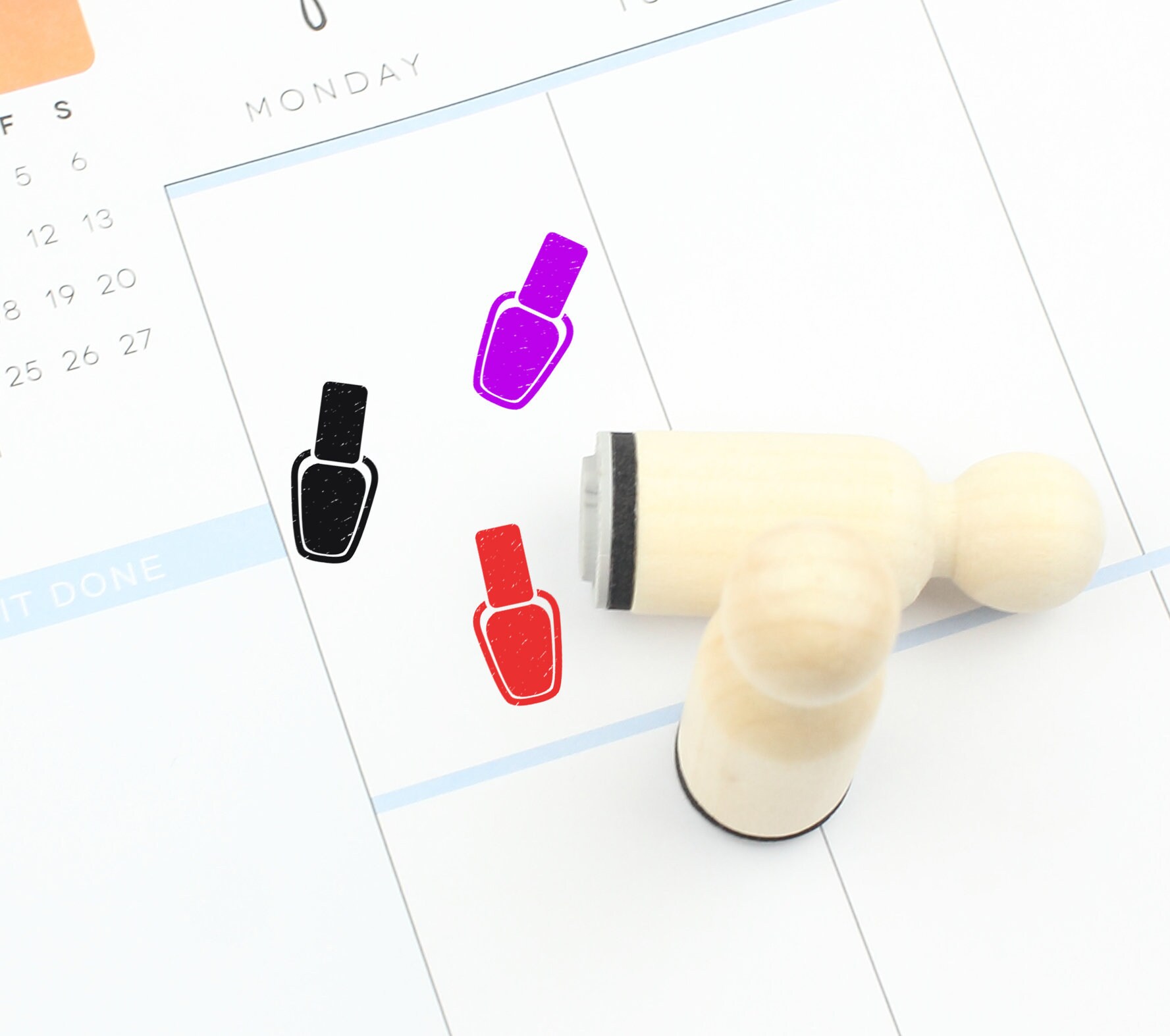 Nail polish Rubber Stamp Nail Salon Stamp Cute Nail polish Etsy