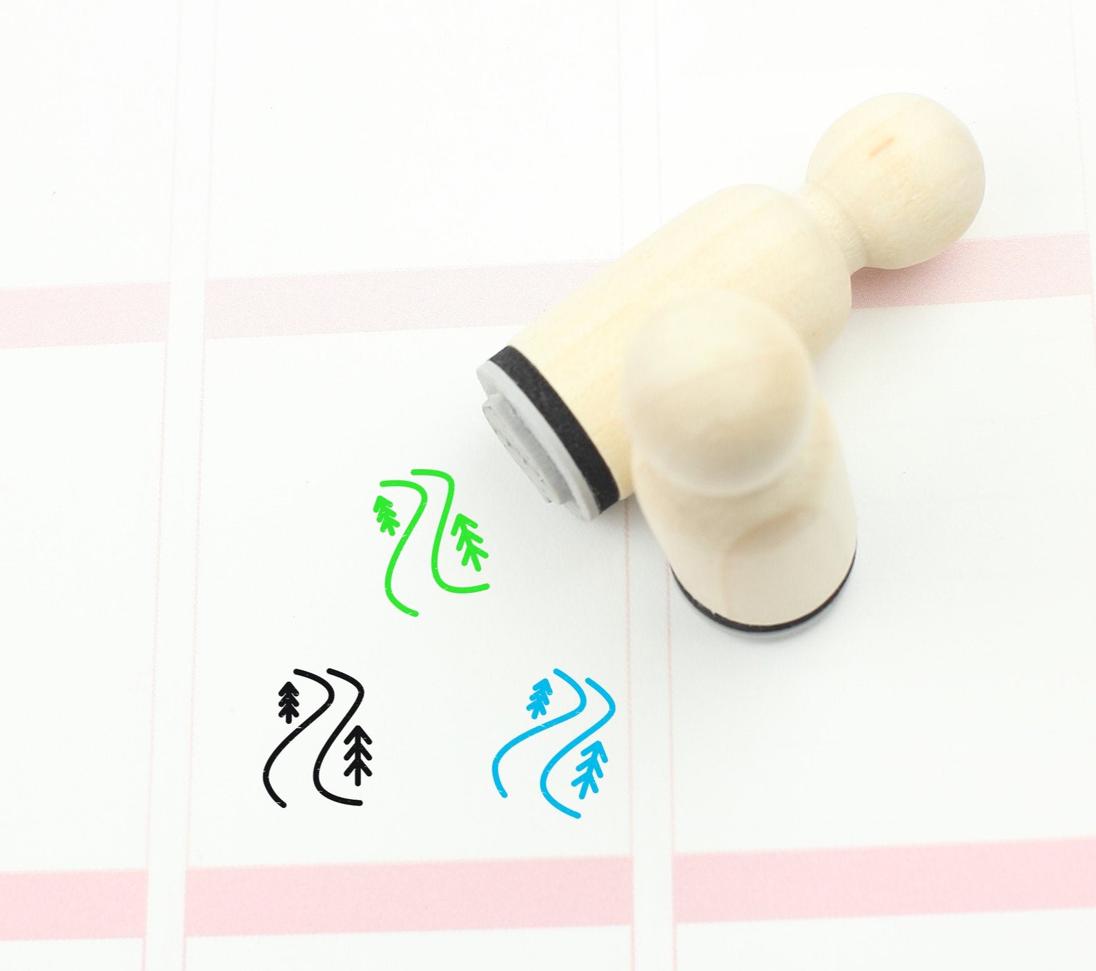 River Rubber Stamp Road Stamp Cute River Stamp Planner Etsy