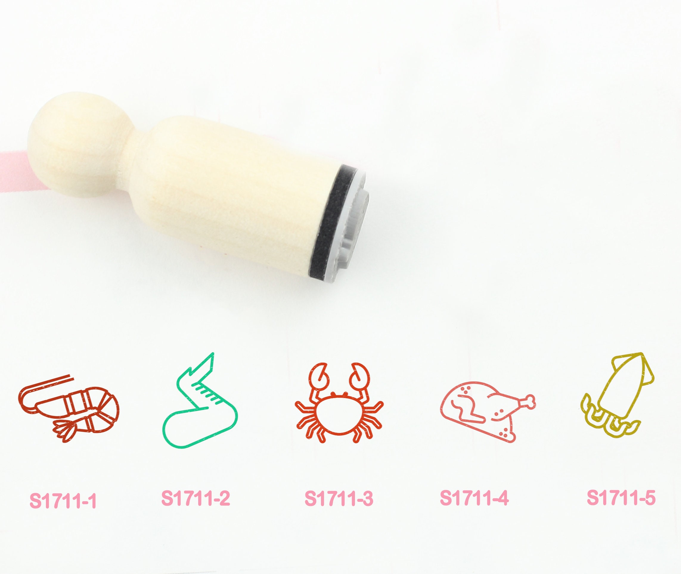 Food Rubber Stamp Meat Stamp 16mm 20mm 25mm Mini Rubebr Etsy
