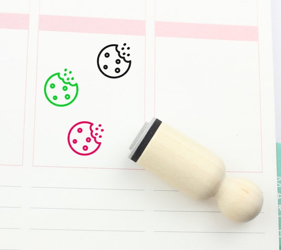 Cookies Rubber Stamp Biscuits Stamp Cute Cookies Stamp Etsy