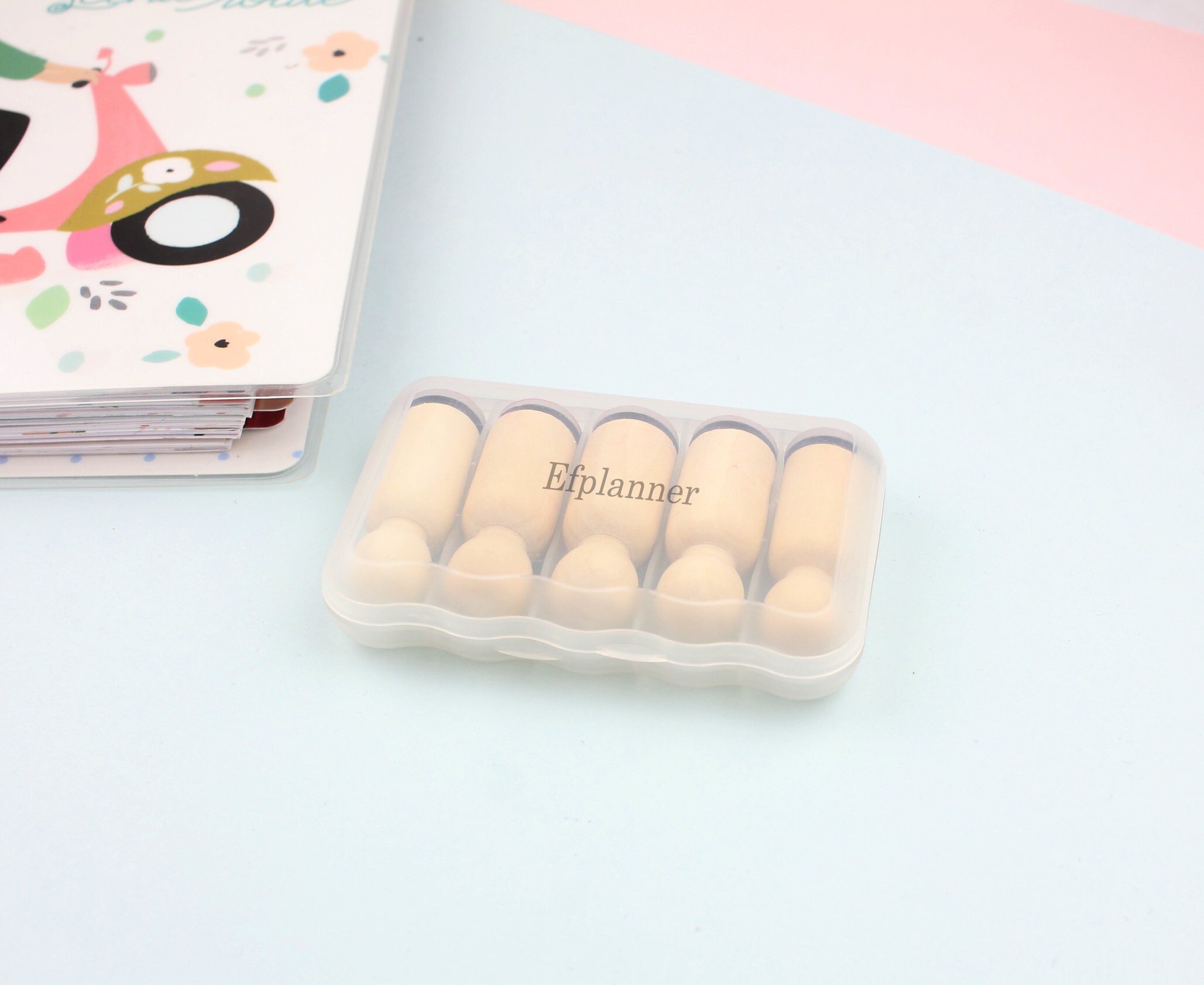 Clear Rubber Stamp Storage Box 5 Compartments Inside S100 Etsy