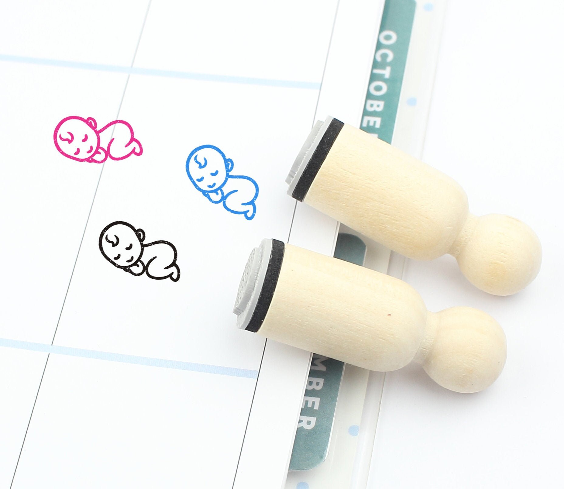 Baby Rubber Stamp Newborn Stamp Cute Baby Stamp Planner Etsy