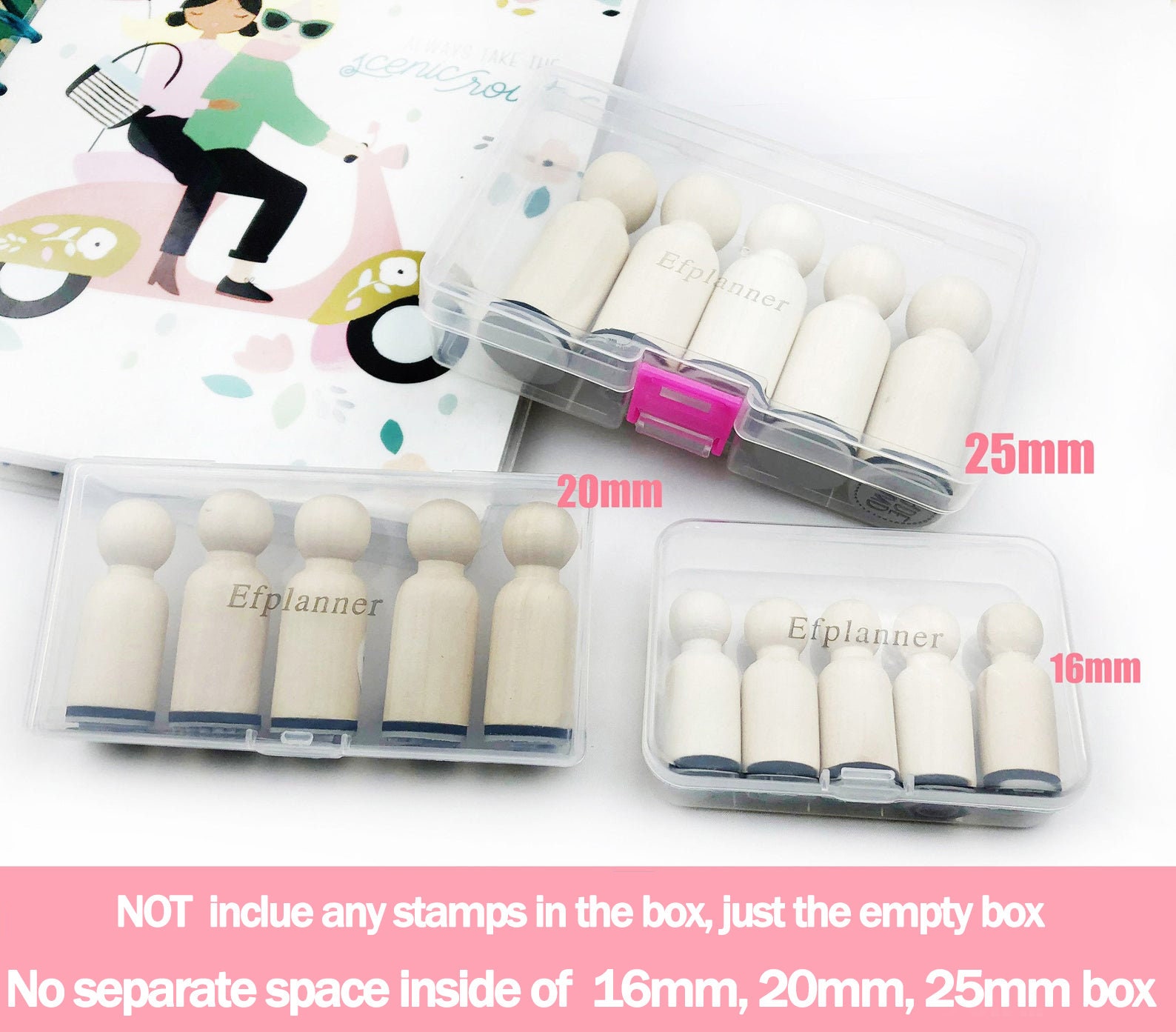 Clear Rubber Stamp Storage Box for 10mm 16mm 20mm 25mm Stamps Etsy