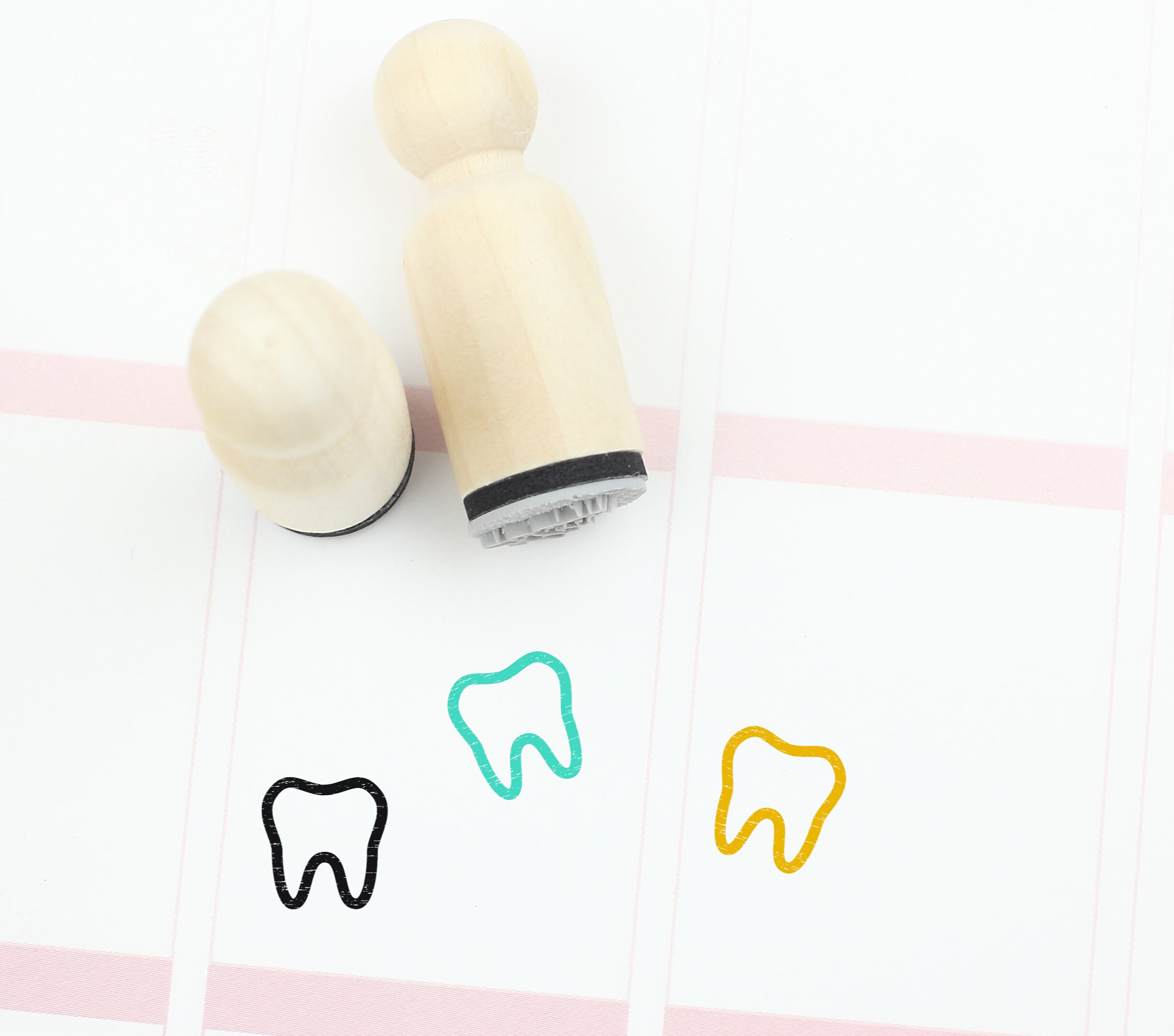 Teeth Rubber Stamp Dentist Stamp Cute Dental Stamp Planner Etsy