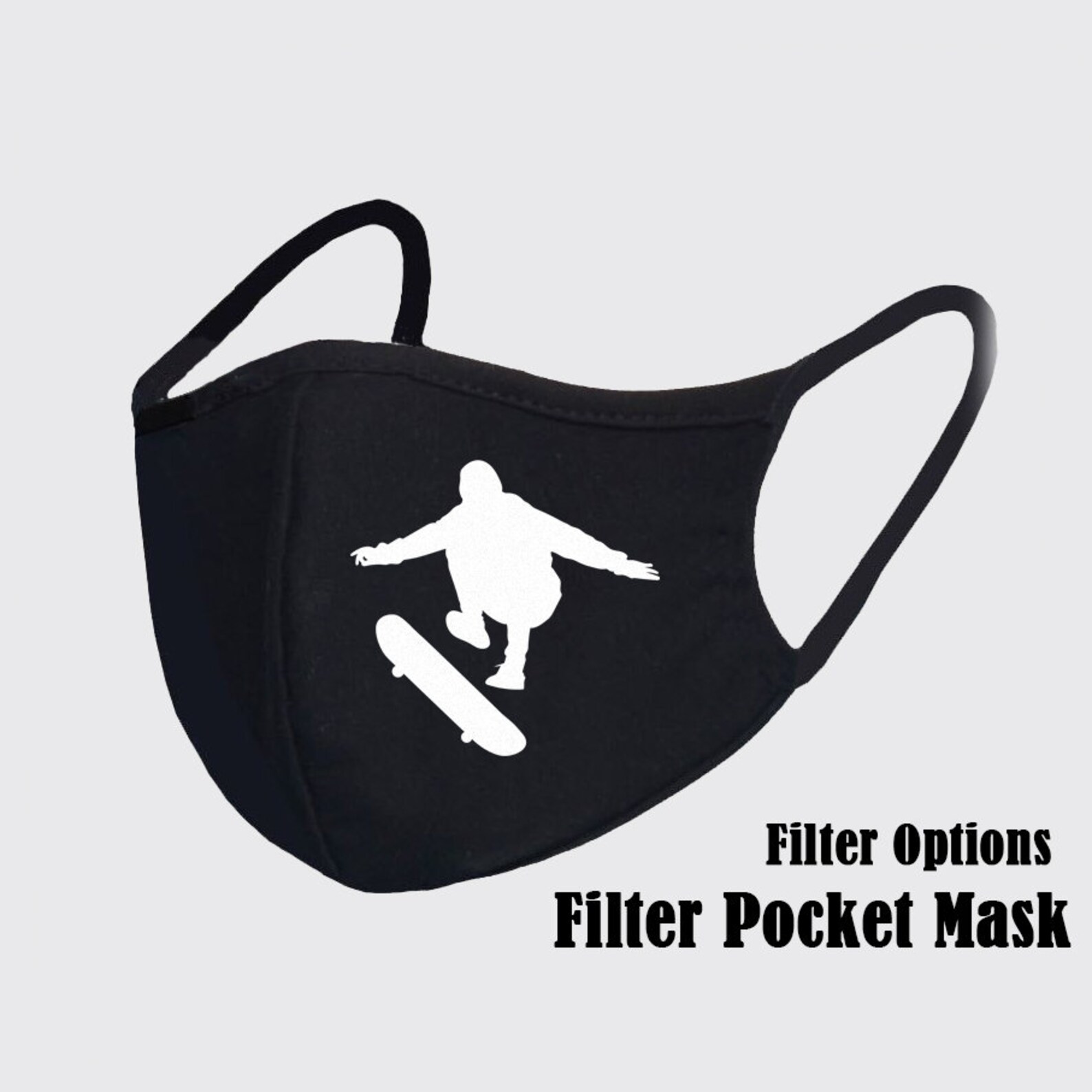 Skateboard Face Mask Sports Face Mask Face Mask With Pocket Etsy