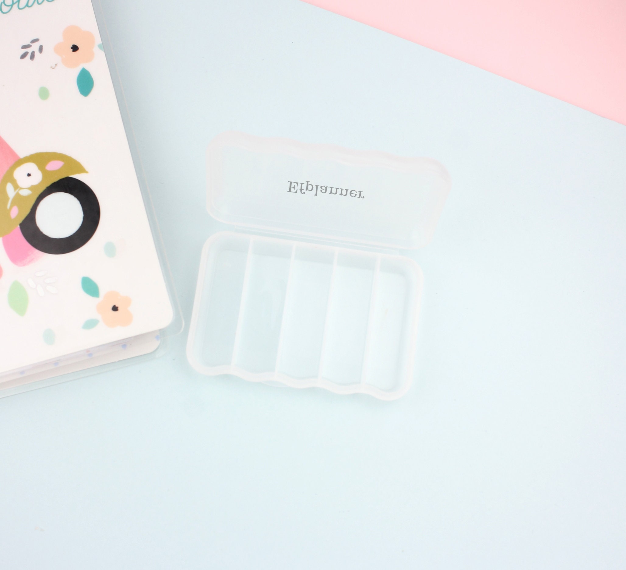 Clear Rubber Stamp Storage Box 5 Compartments Inside S100 Etsy