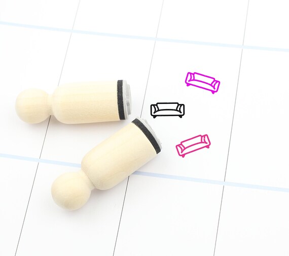 Sofa Rubber Stamp Furniture Stamp Cute Sofa Stamp Planner Etsy