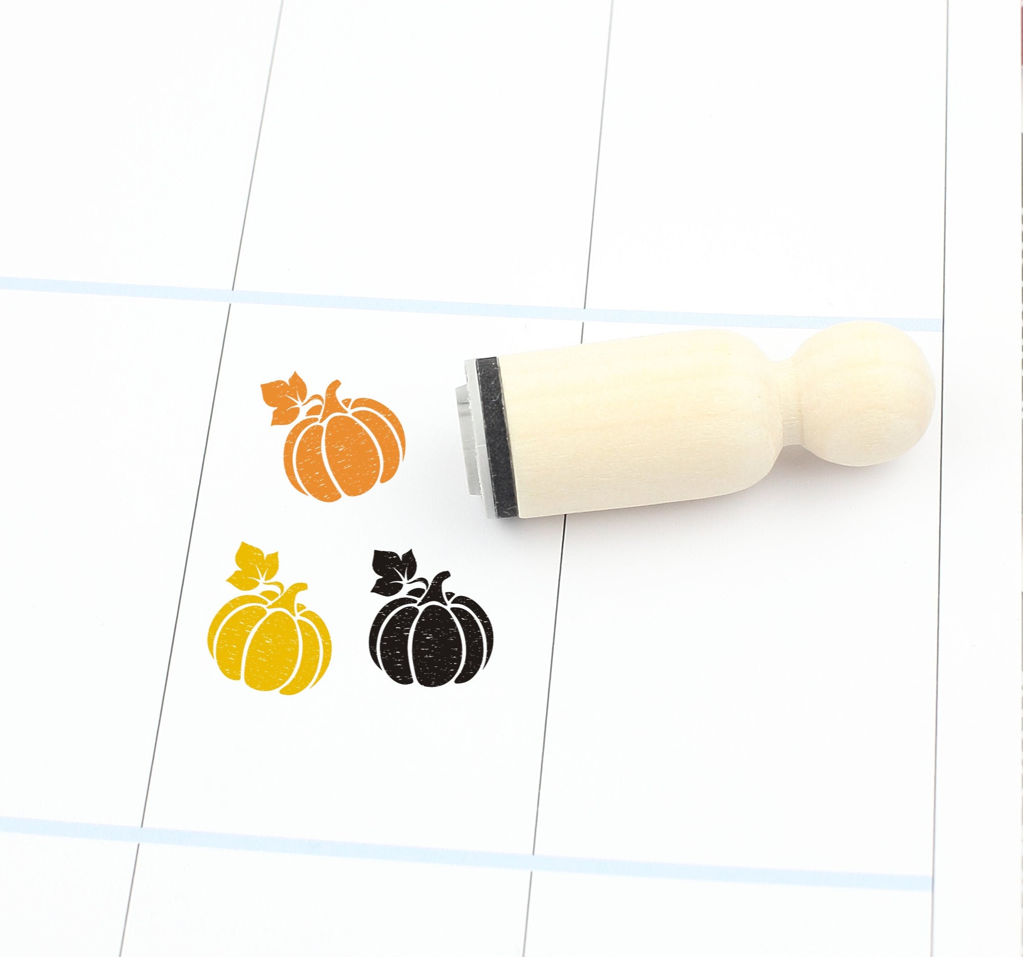 Pumpkin Rubber Stamp Melon Stamp Cute Pumpkin Stamp Planner Etsy