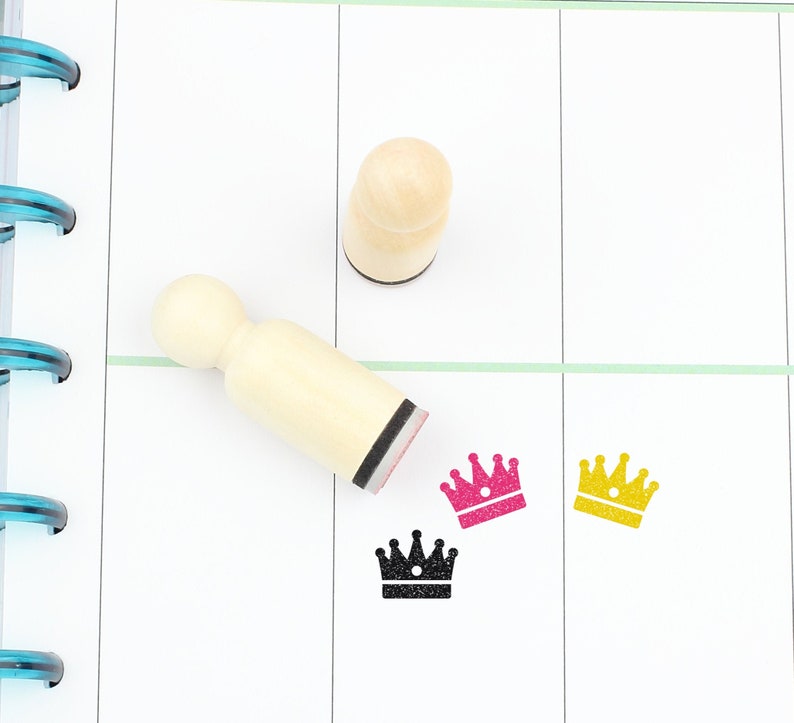 Crown Rubber Stamp King Crown Stamp Prince Crown Stamp Etsy