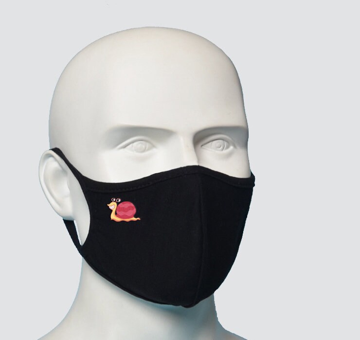 Snail Face Mask Animal Washable Reusable Filter Pocket Face Etsy