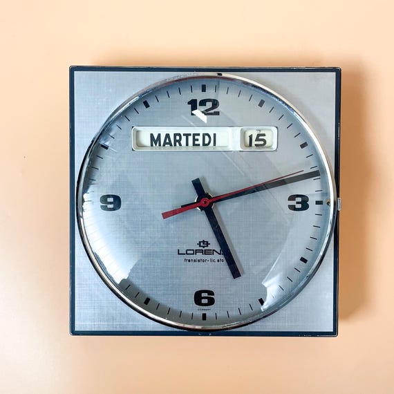 Lorenz Orologio Da Parete Al Quarzo Vintage Originale Anni 70