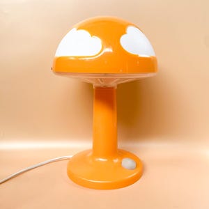 Ikea vintage - Lampada da tavolo arancione Skojig con decorazione nuvola - Primi anni 2000