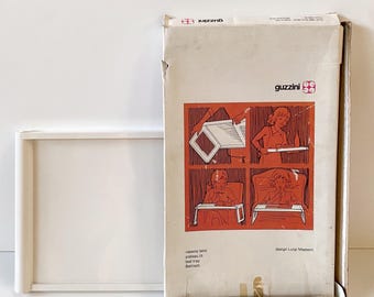 Guzzini - Vassoio da letto, PC, telewizor, divano, lavoro - Design Luigi Massoni - Vintage Anni 70 - Jolly - Plastik ABS colore bianco