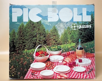 Guzzini Fratelli - Picboll set picnic - Design Carlo Viglino - mai usato con scatola originale - vintage anni 70