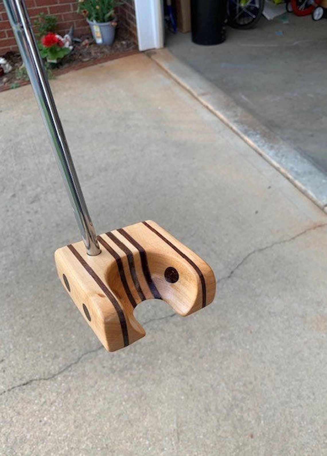 Wood Head Putter With Ball Scoop Etsy