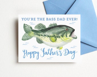 Happy Fathers Day Card, Fathers Day Card From Daughter, Happy First Fathers Day Card From Daughter, Fish Best Dad Card, Fathers Day Gift