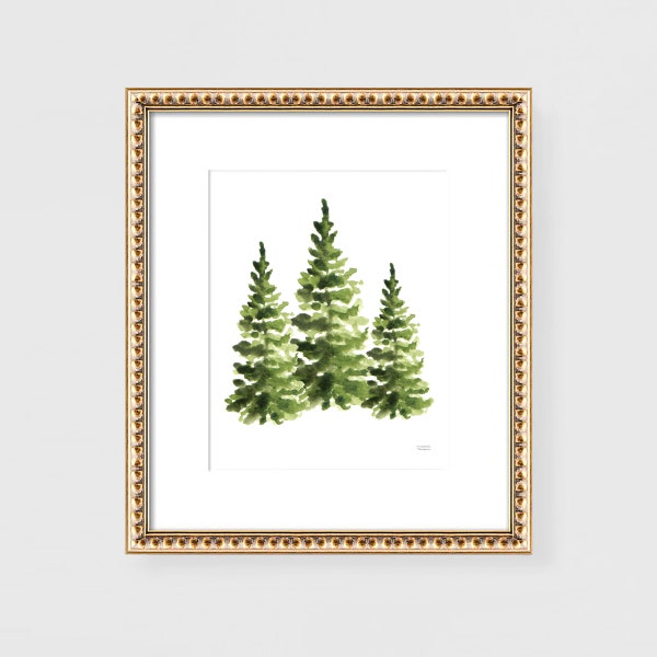 Pine Tree Art Etsy