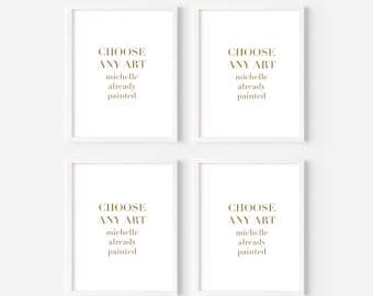Watercolor Gallery Wall Art Set of 4, Choose Any 4 Art Prints, Coastal Botanical Wall Decor, Mix and Match Prints