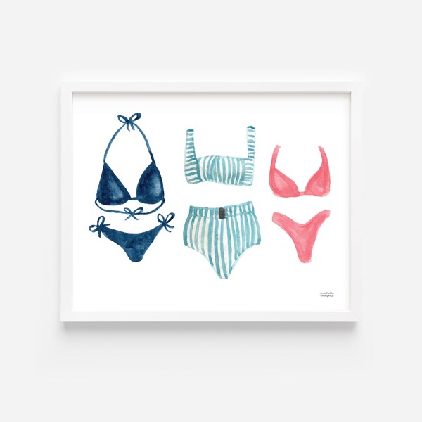 Bathing Suit Art - Etsy