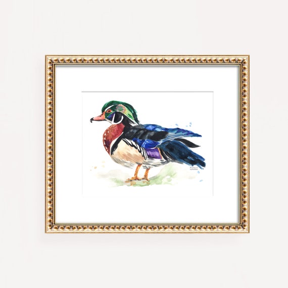 Duck Art, Duck Print, South Carolina State Duck Wall Art, The Wood Duck Watercolor by Michelle Mospens, South Carolina Gift, Bird Art