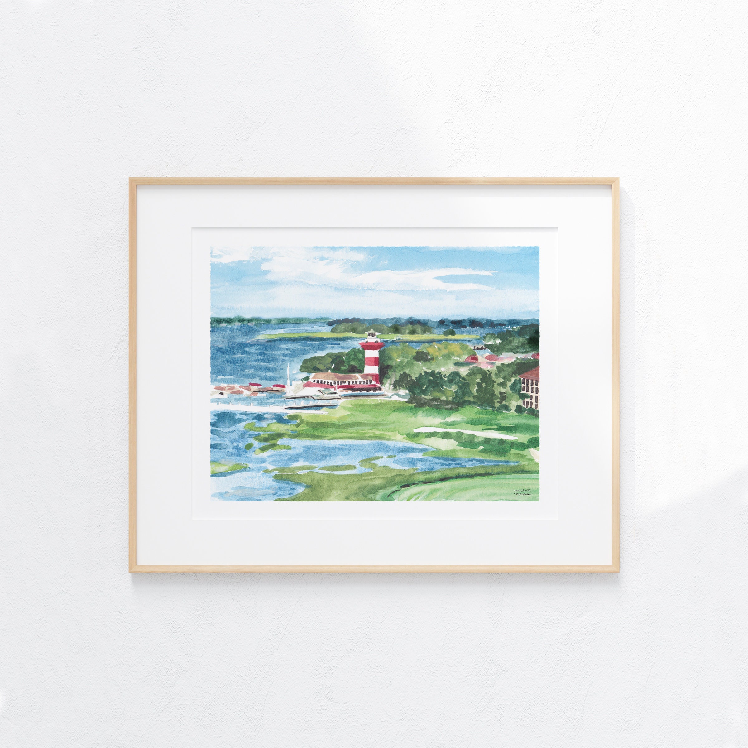 Hilton Head Art Watercolor Painting Hilton Head Island Print Etsy